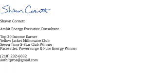 Ambit Energy Executive Consultant Shawn Cornett